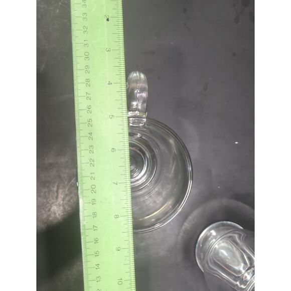 Etched Glass Coffee Mugs, His & Hers Pedestal Cups, Set of 2, Couples Coffee Set - Picture 9 of 9